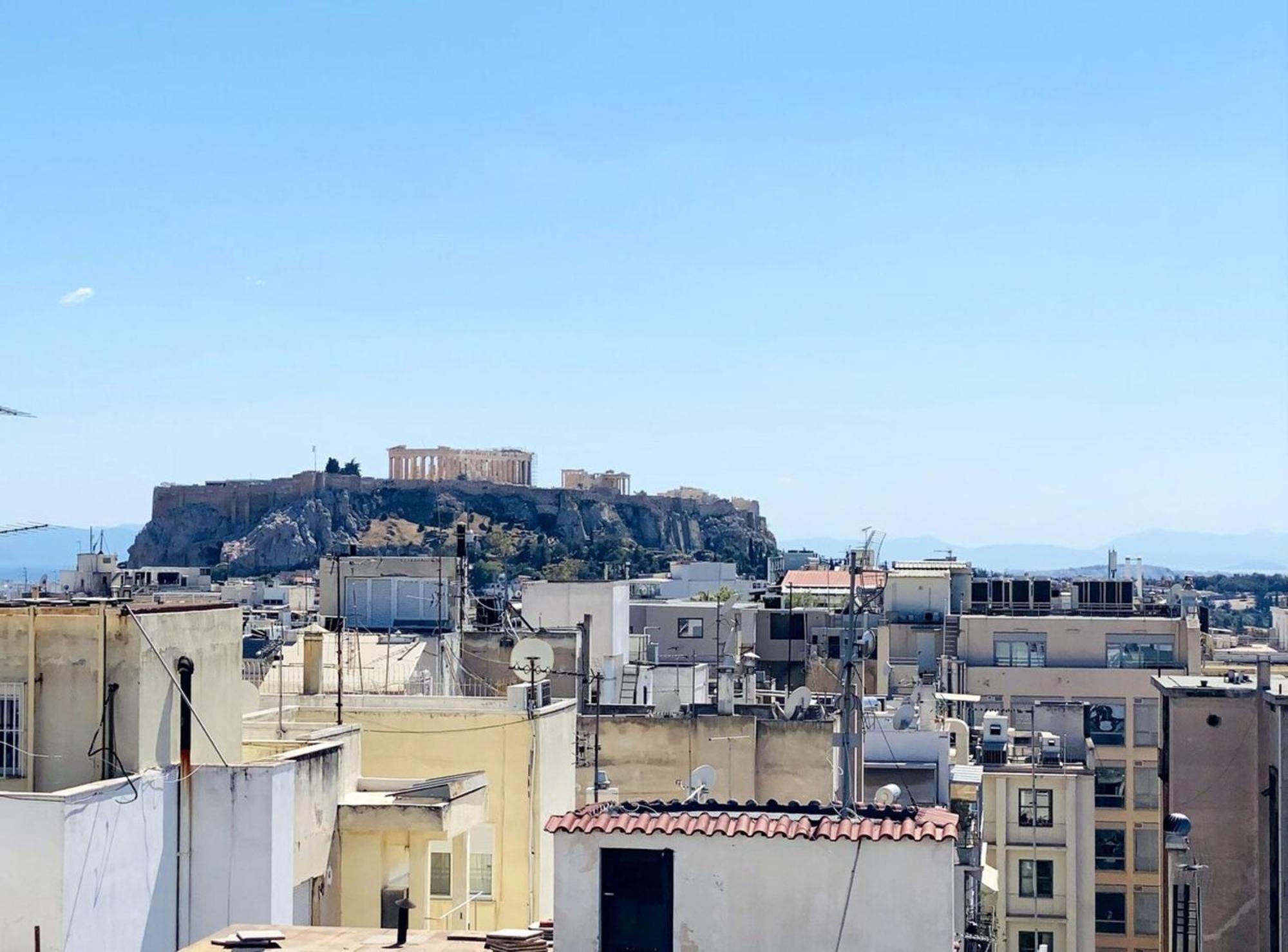 Ferienwohnung 200Mbps Wifi - Penthouse With Acropolis View Athen Exterior foto